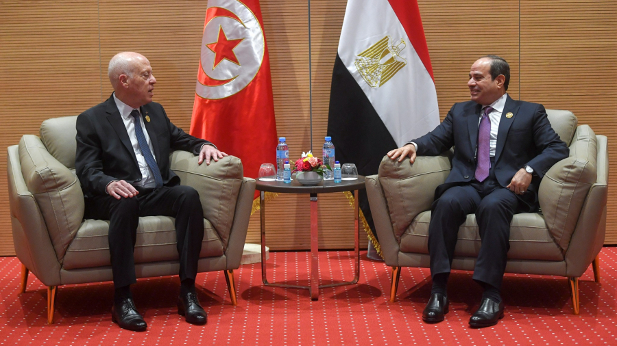 Saied et Sissi discutent du développement des relations bilatréales