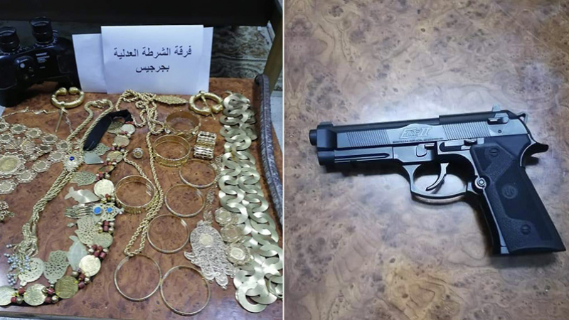 Saisie d'un pistolet et des bijoux d'une valeur de 100 mille dinars Saisie d'un pistolet et des bijoux d'une valeur de 100 mille dinars