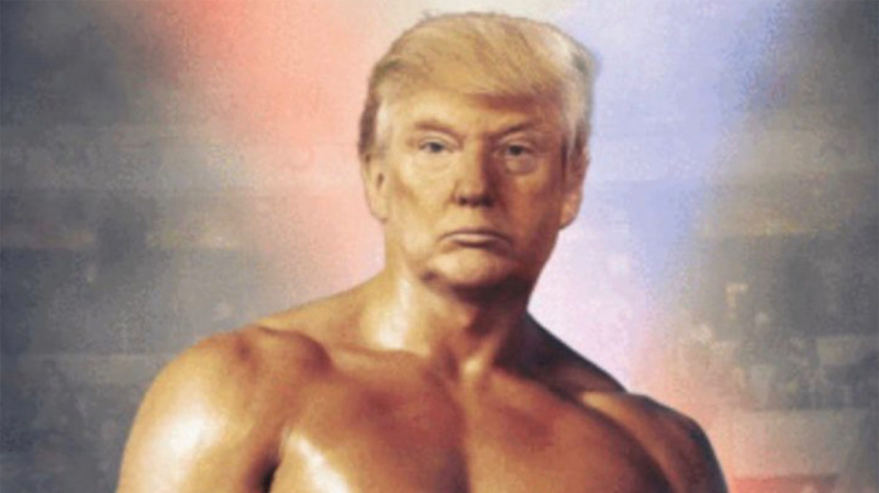 Trump s'affiche en Rocky sur Twitter Trump-Rocky