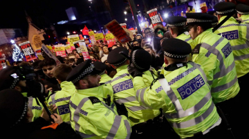 مظاهرات في لندن رفضا لنتائج الانتخابات البرلمانية