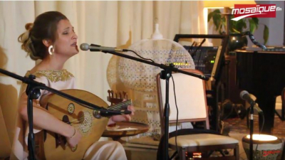 Alia Sikon et Zied Gharsa dans une soirée Tuniso-Américaine