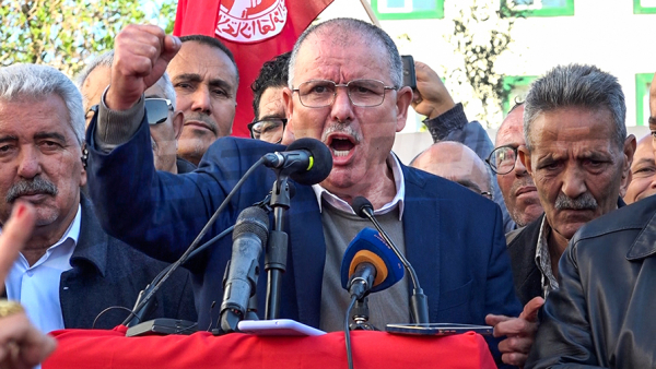 Dans un rassemblement de protestation: Taboubi commente les résultats des législatives
